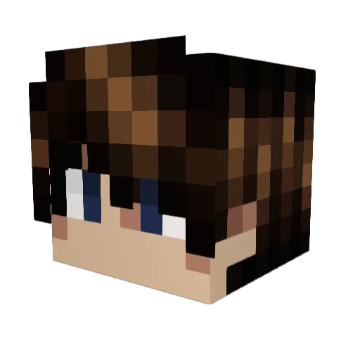 Chillament3 Minecraft avatar head, 3D render