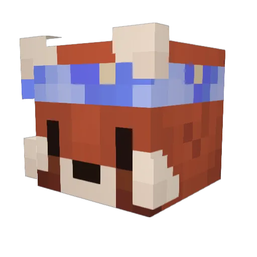 Chillbubble Minecraft avatar head, 3D render