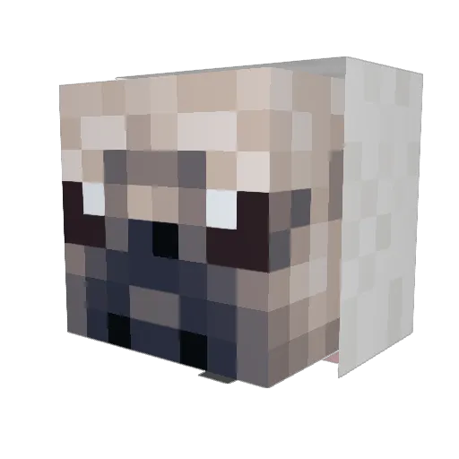 ChilledKahmi Minecraft avatar head, 3D render