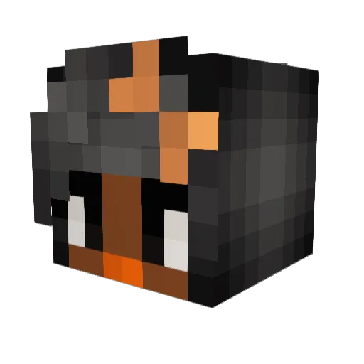 Chillerdeluxe Minecraft avatar head, 3D render
