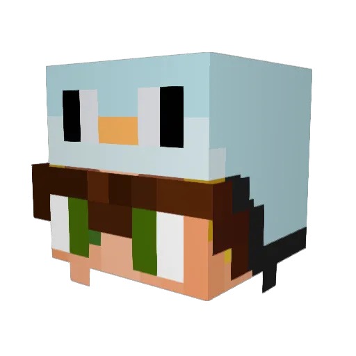 Chillex Minecraft avatar head, 3D render