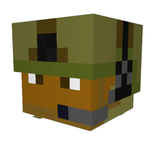 Chillgaming100 Minecraft avatar head, 3D render