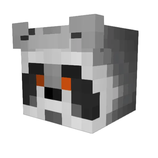 Chilligeer Minecraft avatar head, 3D render