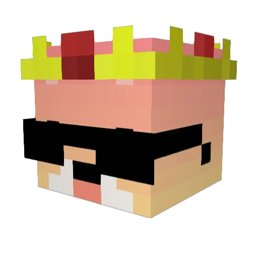 ChillingNT Minecraft avatar head, 3D render