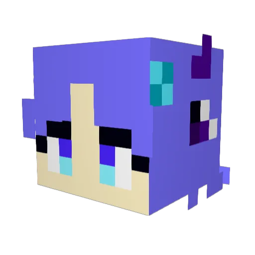 Chillius_ Minecraft avatar head, 3D render