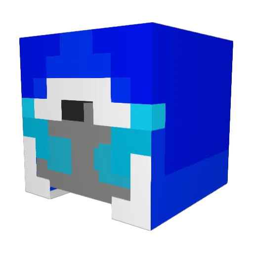Chilllinus Minecraft avatar head, 3D render