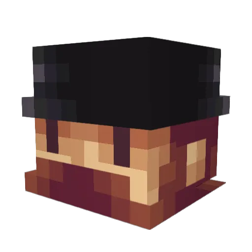 Chillmerchant Minecraft avatar head, 3D render
