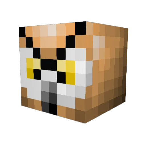 Chillxbox Minecraft avatar head, 3D render