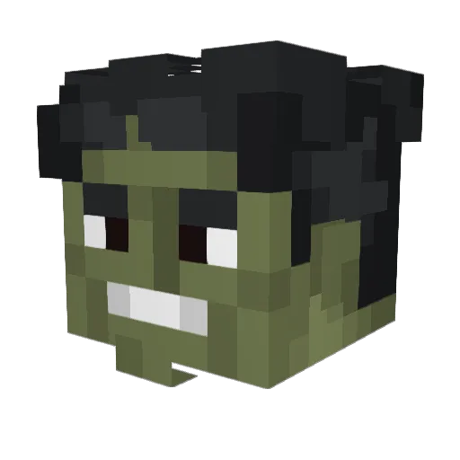 ChillySpice1 Minecraft avatar head, 3D render