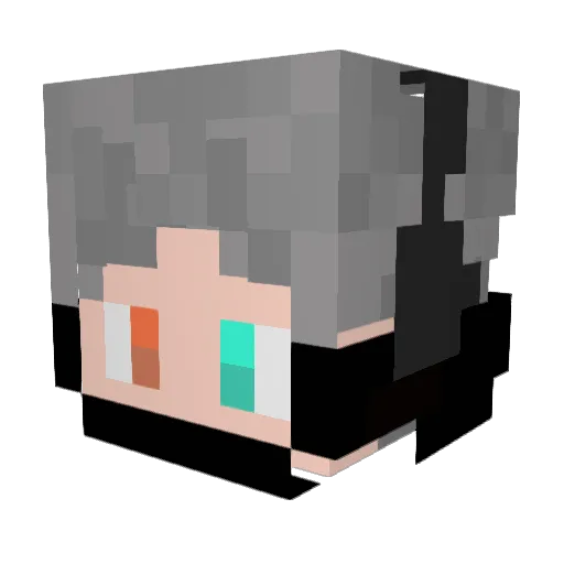 Chilly_Chen Minecraft avatar head, 3D render