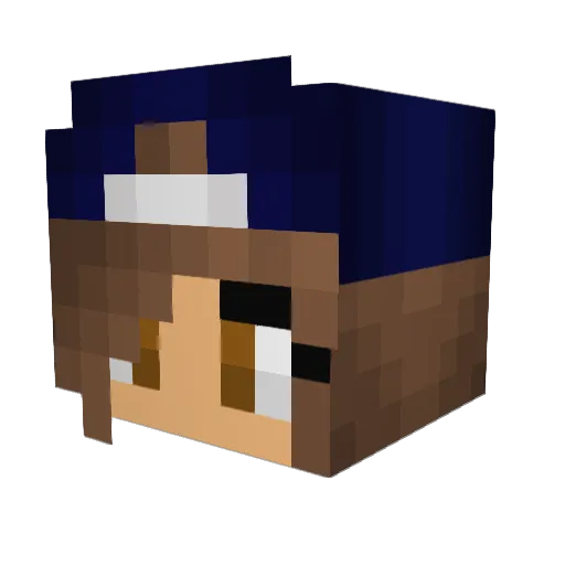 Chillygirl Minecraft avatar head, 3D render