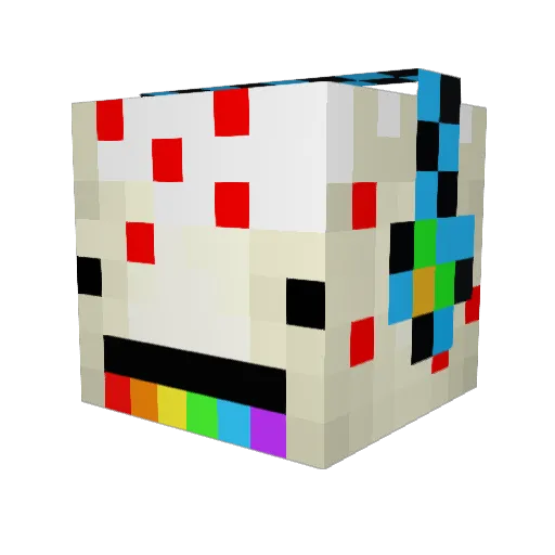 Chillzw Minecraft avatar head, 3D render