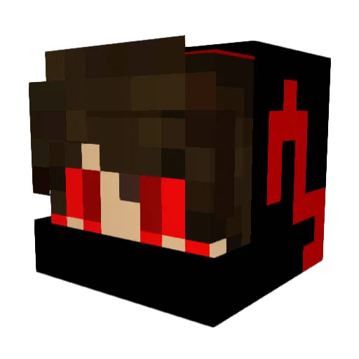 Chilongxd Minecraft avatar head, 3D render