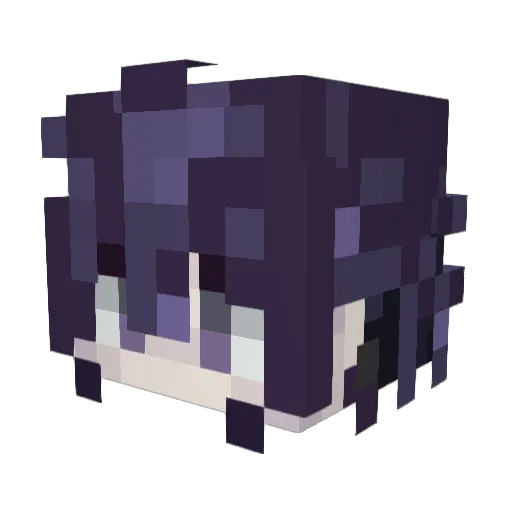 Chiloupha Minecraft avatar head, 3D render
