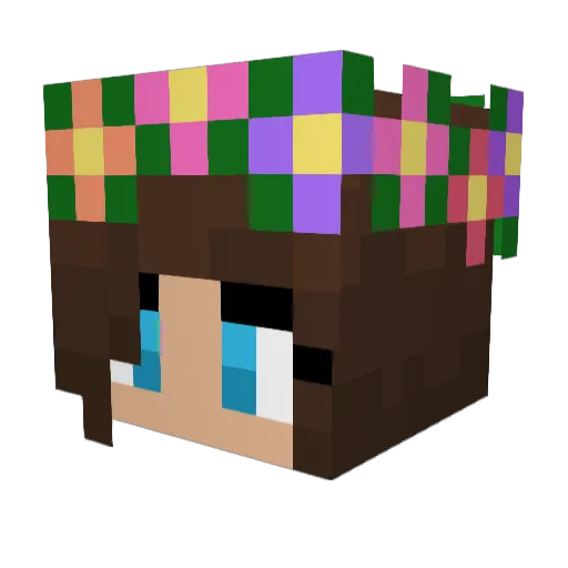 Chilpycat Minecraft avatar head, 3D render