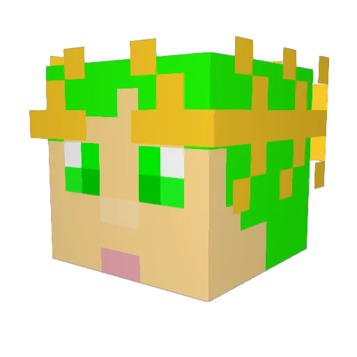 ChimChamp253 Minecraft avatar head, 3D render