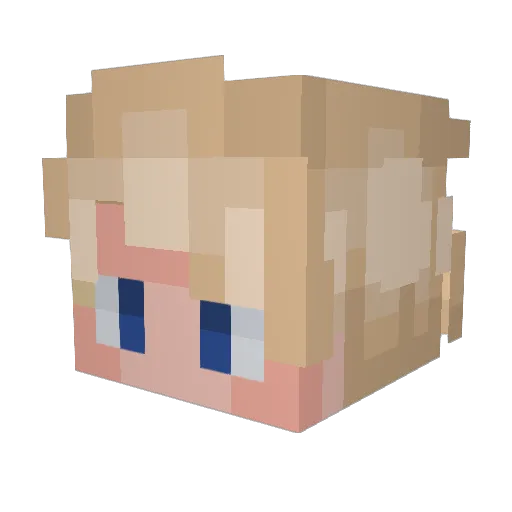 ChimYinx Minecraft avatar head, 3D render