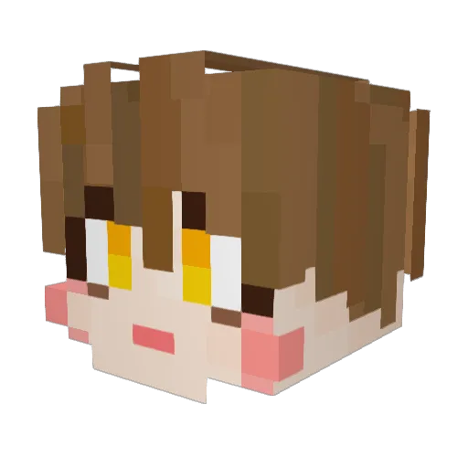 Chimaek Minecraft avatar head, 3D render