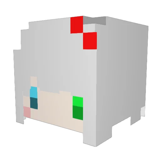Chimaq Minecraft avatar head, 3D render