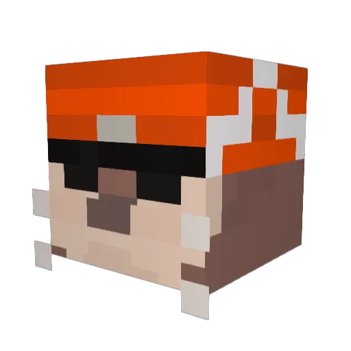 Chimbaro_ Minecraft avatar head, 3D render
