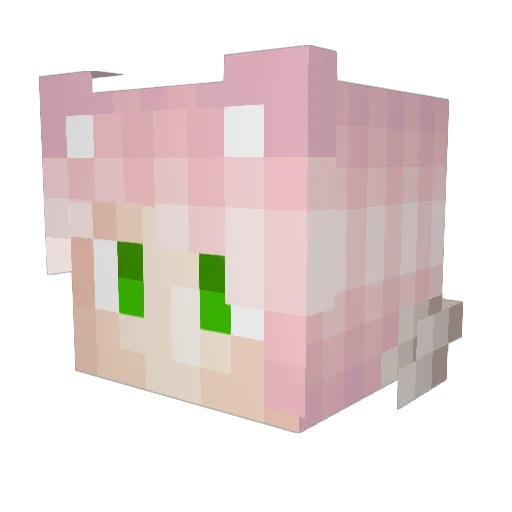 ChimeRawr Minecraft avatar head, 3D render
