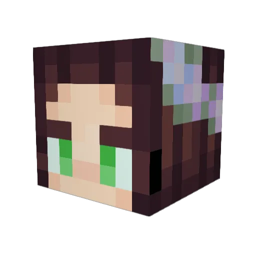 Chimechoo Minecraft avatar head, 3D render