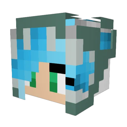 Chimera1014 Minecraft avatar head, 3D render