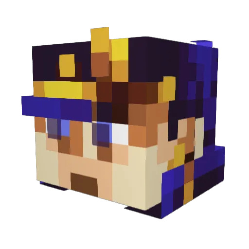 Chimera750 Minecraft avatar head, 3D render