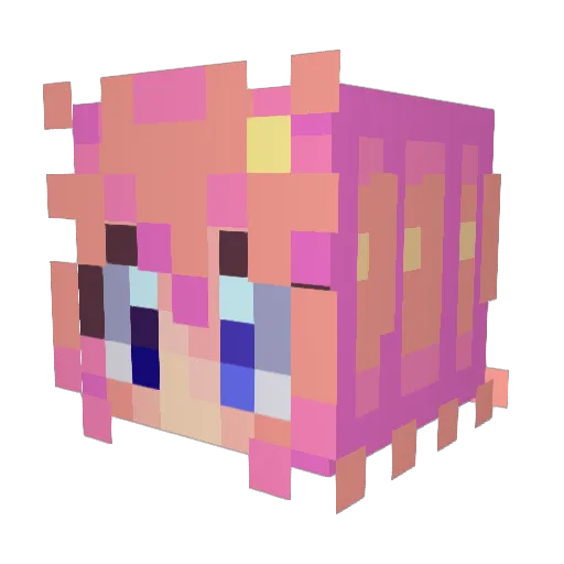 Chimerami Minecraft avatar head, 3D render