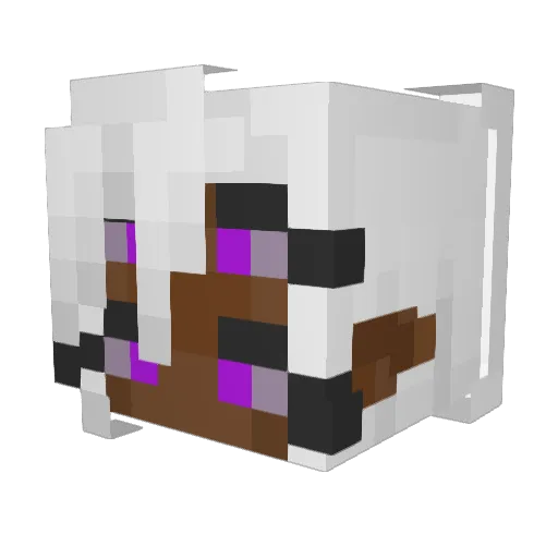 Chimerist Minecraft avatar head, 3D render