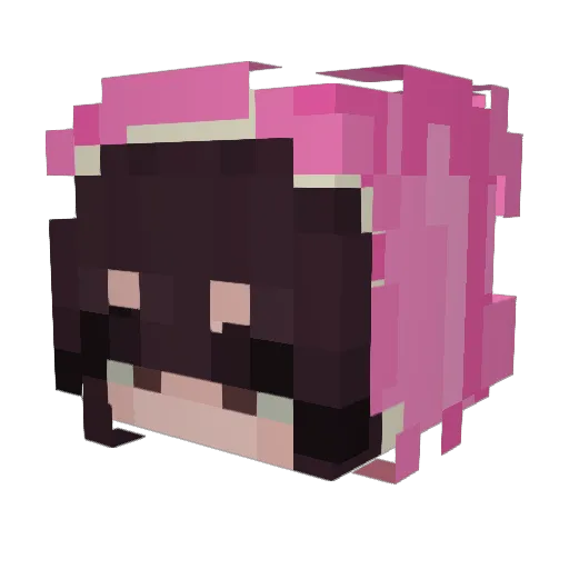 Chimivi Minecraft avatar head, 3D render