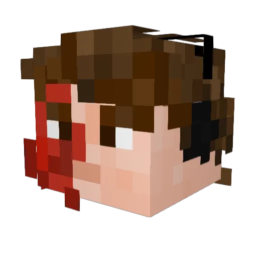 Chimiwoonga Minecraft avatar head, 3D render