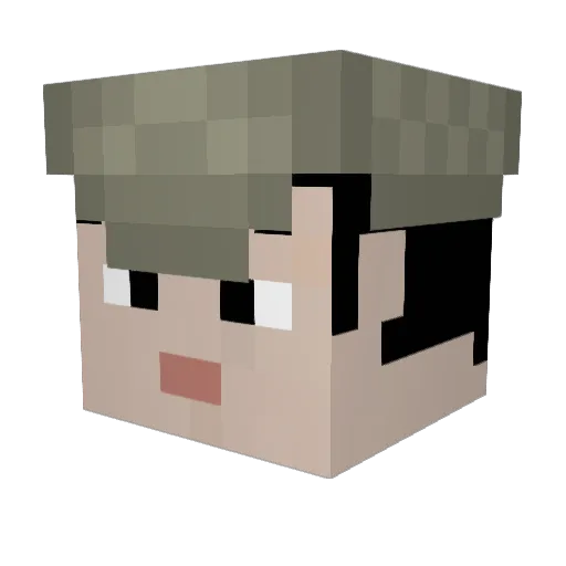 ChimkenRoll Minecraft avatar head, 3D render