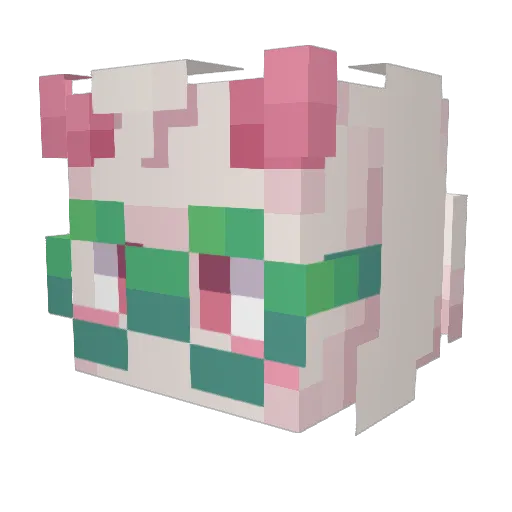 Chimken_05 Minecraft avatar head, 3D render