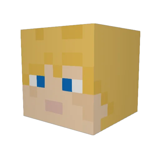 ChimkinX3 Minecraft avatar head, 3D render