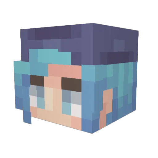 ChimneyFox Minecraft avatar head, 3D render