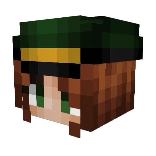 ChimpLink Minecraft avatar head, 3D render
