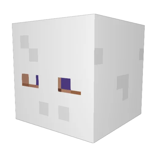 ChimpTy Minecraft avatar head, 3D render