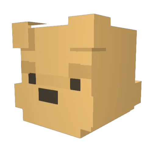 Chimpanze34 Minecraft avatar head, 3D render