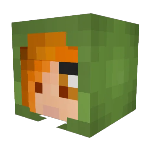 Chimpers7979 Minecraft avatar head, 3D render
