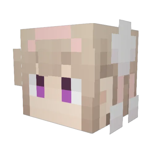Chimuleo Minecraft avatar head, 3D render