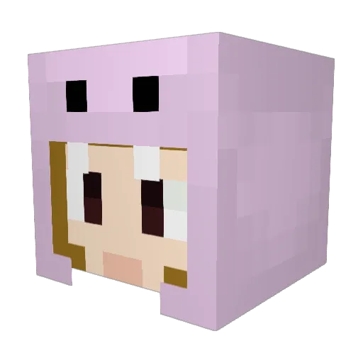 Chin9 Minecraft avatar head, 3D render