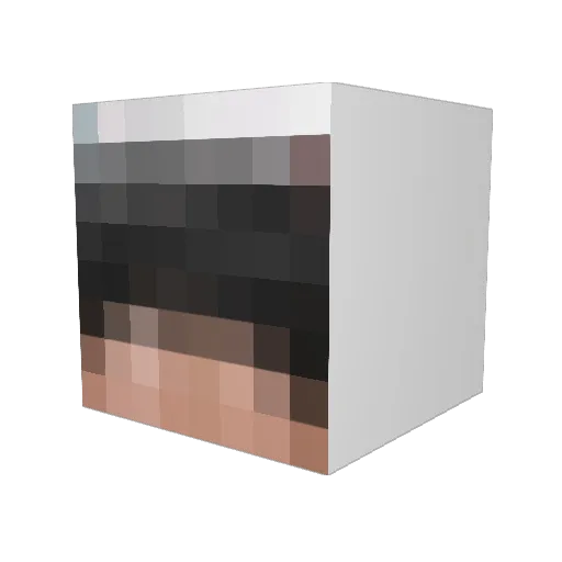 ChinJongUn Minecraft avatar head, 3D render