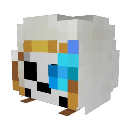 ChinKeeper Minecraft avatar head, 3D render