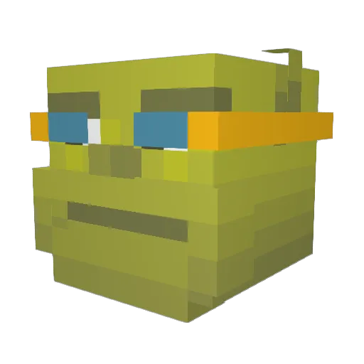ChinTheRat Minecraft avatar head, 3D render