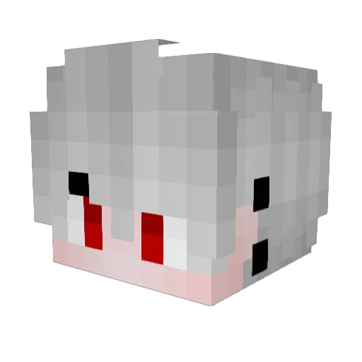 Chin_G Minecraft avatar head, 3D render