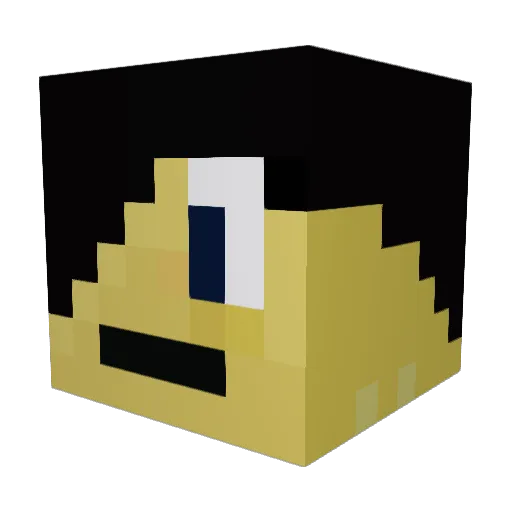 Chin_Skiller Minecraft avatar head, 3D render