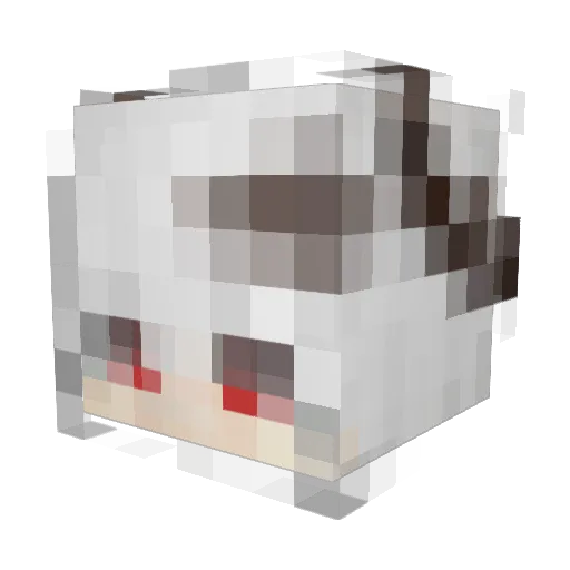 ChinaKiano Minecraft avatar head, 3D render