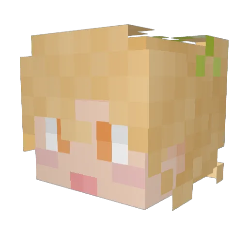 ChinaXu Minecraft avatar head, 3D render