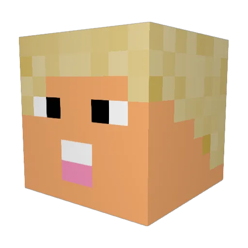 ChineseBoiii Minecraft avatar head, 3D render